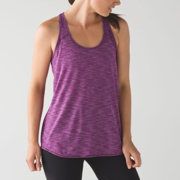 ❤️Lululemon Essential Tank Top in Heathered Chilled Grape A1 - Picture 2 of 6